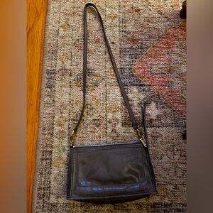 HOBO Genuine Leather Crossbody | Graphite Grey | Soft Supple Leather